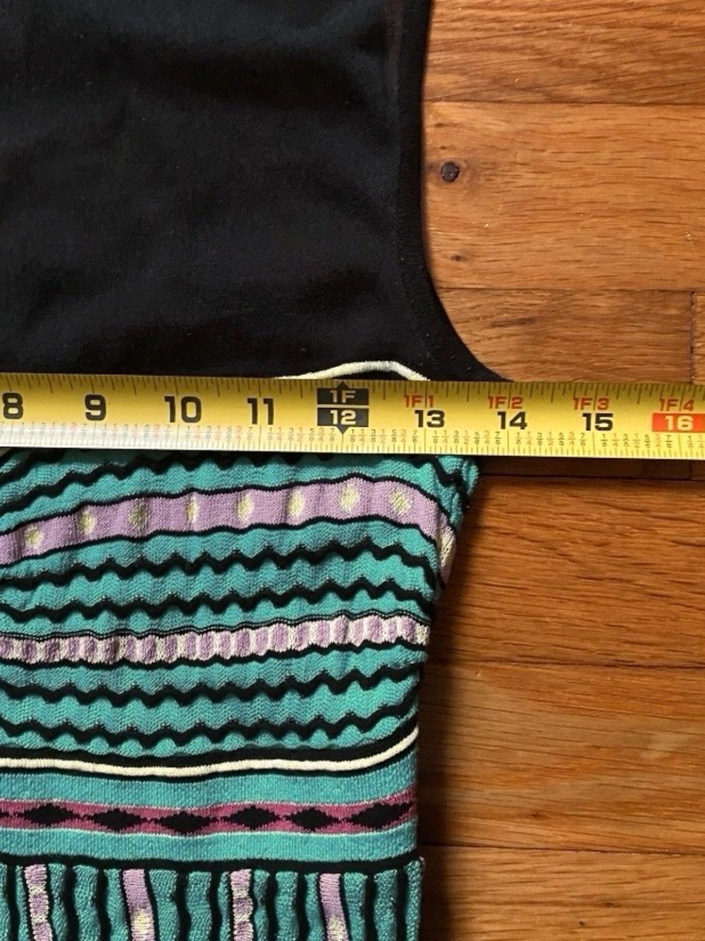 Missoni Sleeveless Teal & Black Patterned Midi Dress - Picture 6 of 11
